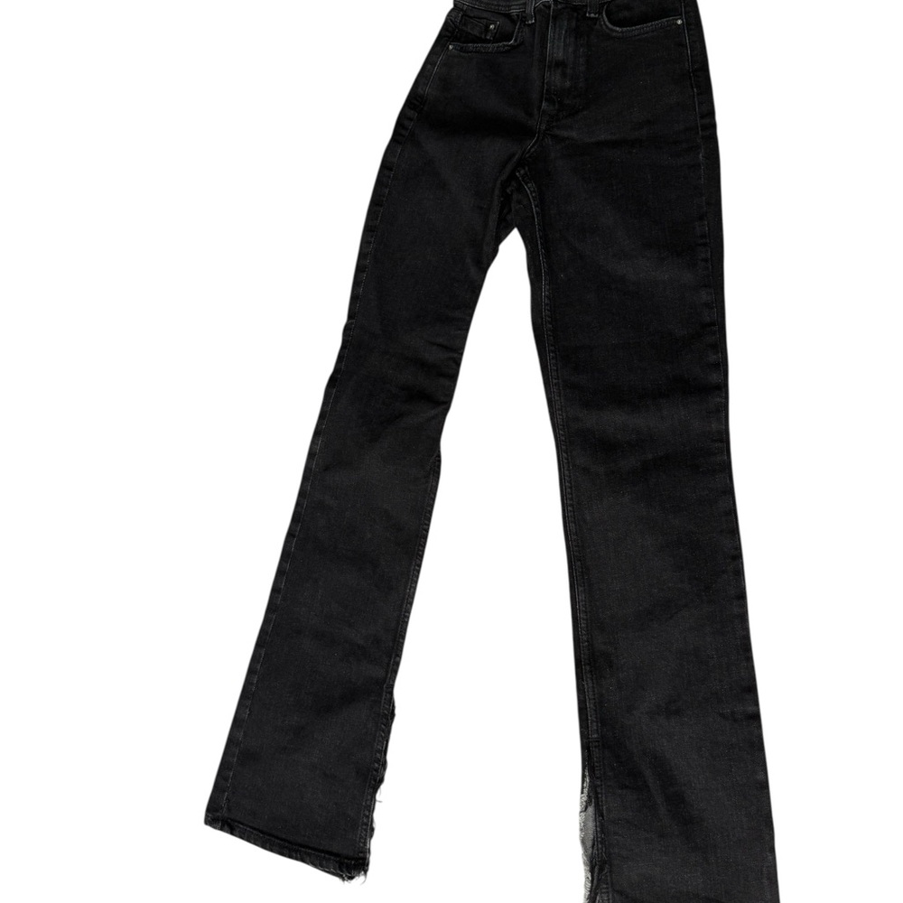 Zara Black Jeans With Side Slits Size 0